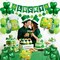 St. Patrick’s Party Supplies: 47-Piece Shamrock Garland & Balloon Decoration Set – Green & Dark Green Balloons, Banners for Irish St. Patrick’s Day Party